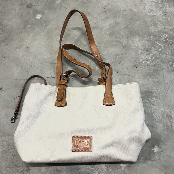 Dooney & Bourke Handbags - Dooney & Bourke White Patterson Emily Purse Handbag Tote Pebble Leather